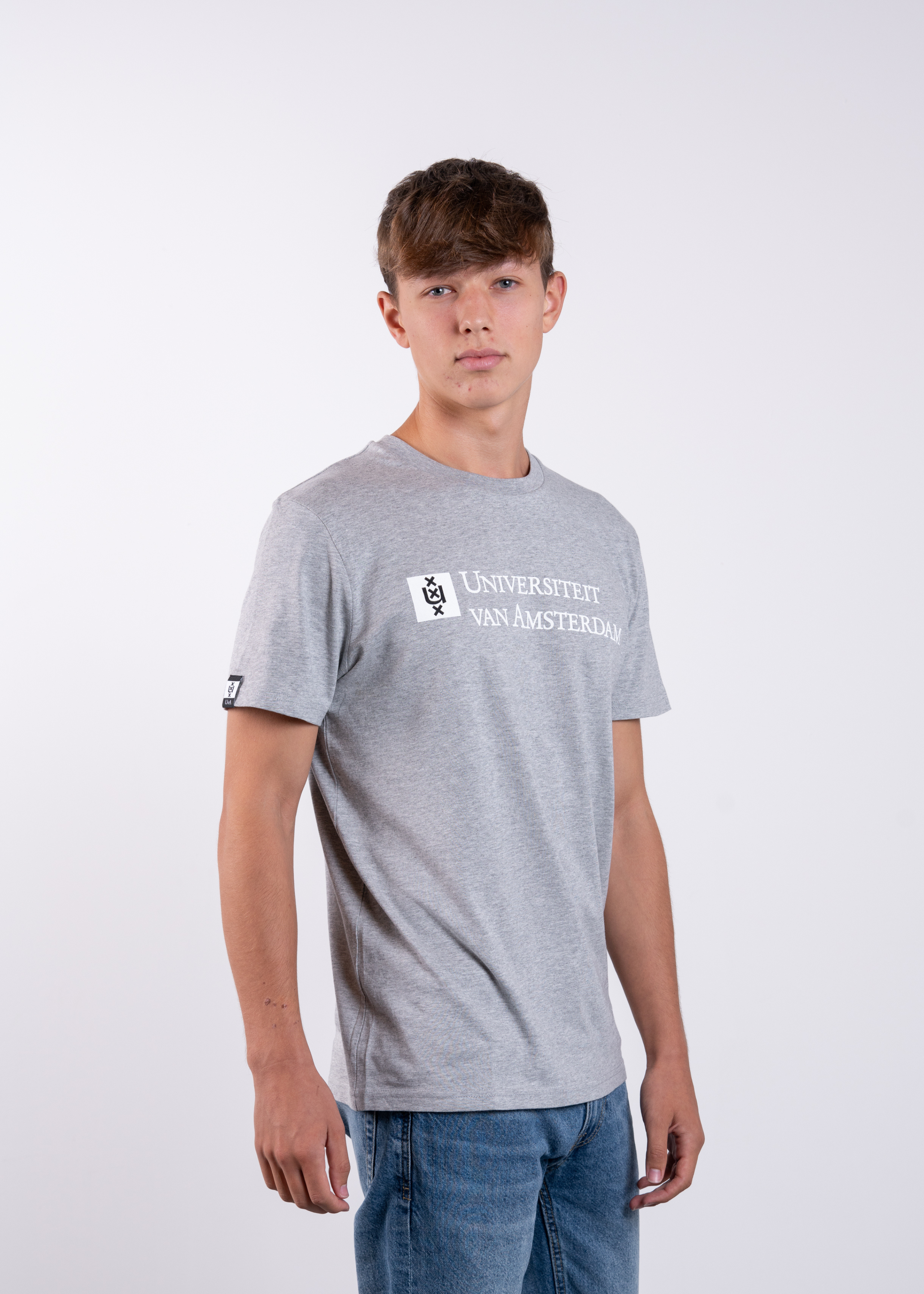 T-shirt Unisex short sleeve with the University of Amsterdam logo in multiple colors