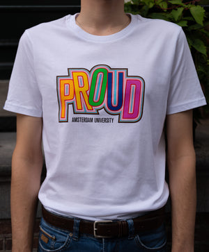 T- shirt uniseks 'PROUD'  Amsterdam University