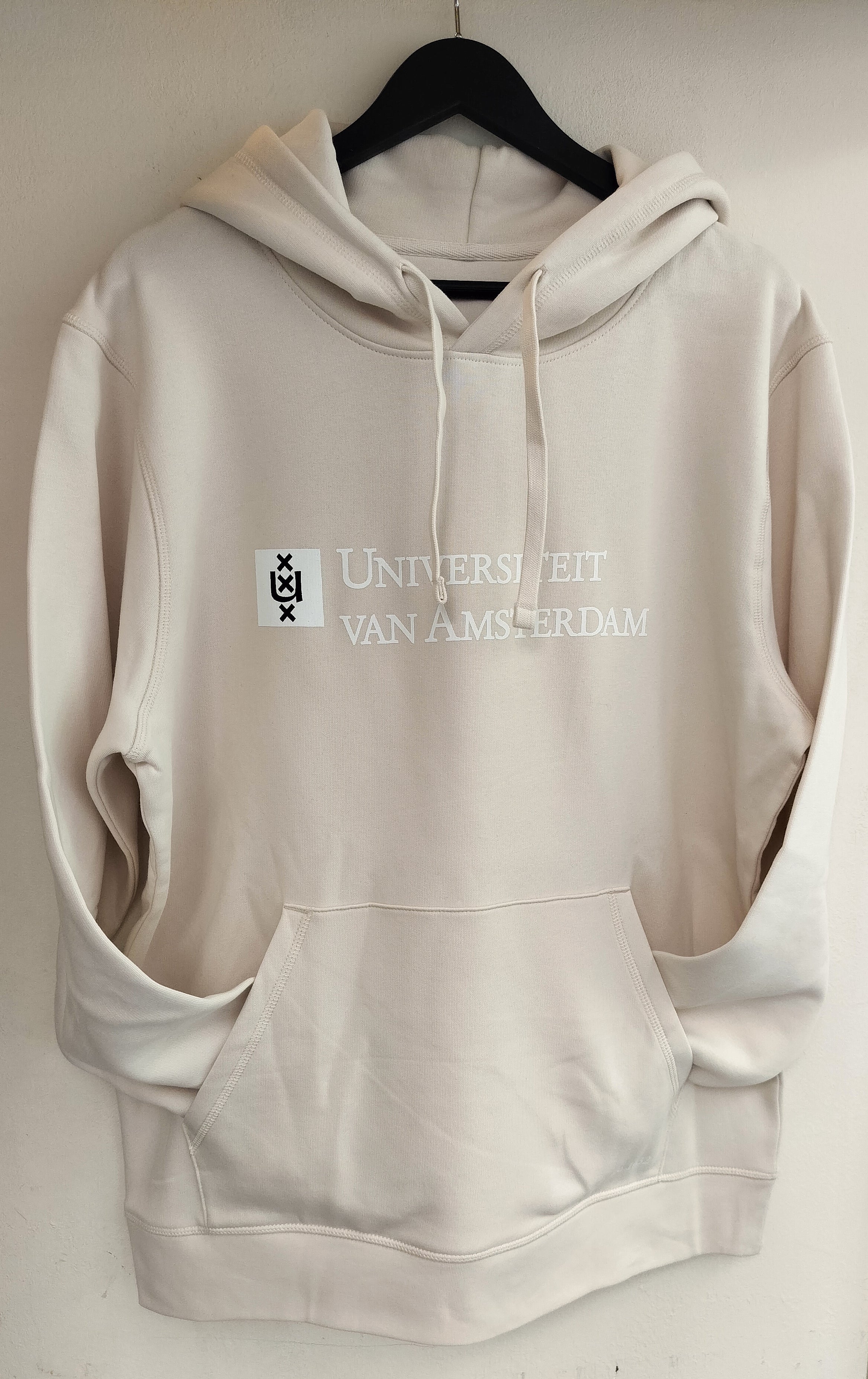 Hoodie unisex with the University of Amsterdam logo in multiple colors