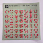 Sticker sheets with UvA icons