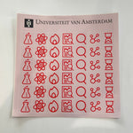 Sticker sheets with UvA icons