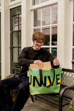 Shopper made from recycled UvA banners