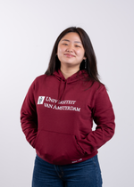 Hoodie unisex with the University of Amsterdam logo in multiple colors