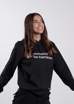 Hoodie uniseks met het Universiteit van Amsterdam-logo in meerdere kleuren