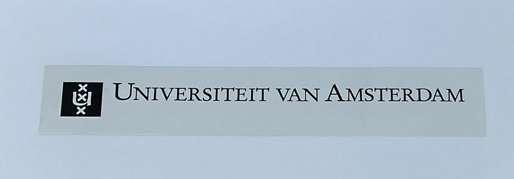 Sticker transparant met UvA logo