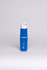 Reusable water bottle with the University of Amsterdam logo of BE O in multiple colors