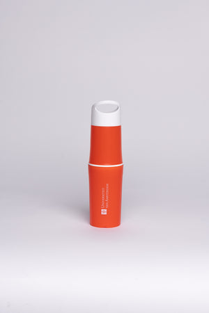 Reusable water bottle with the University of Amsterdam logo of BE O in multiple colors